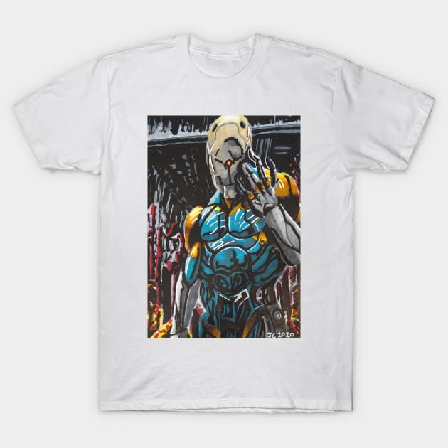 Metal Gear Solid - "Bone & Sinew" Gray Fox portrait (original) T-Shirt by StagArtStudios